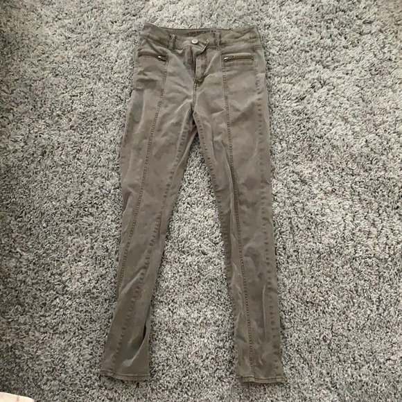 American Eagle Outfitters Jeans Army Green Skinny Jeans Poshmark
